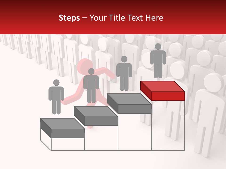 A Group Of People Standing In Front Of A Red Sign PowerPoint Template