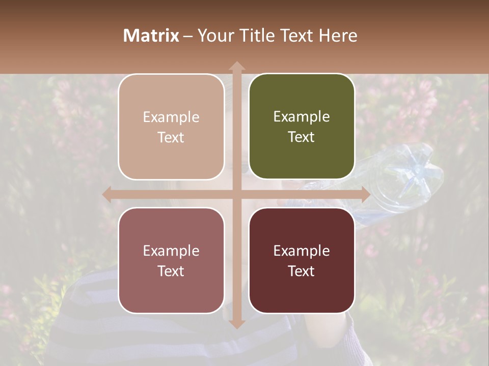 A Young Girl Drinking Water From A Water Bottle PowerPoint Template