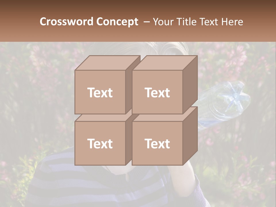 A Young Girl Drinking Water From A Water Bottle PowerPoint Template