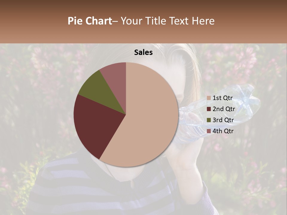 A Young Girl Drinking Water From A Water Bottle PowerPoint Template