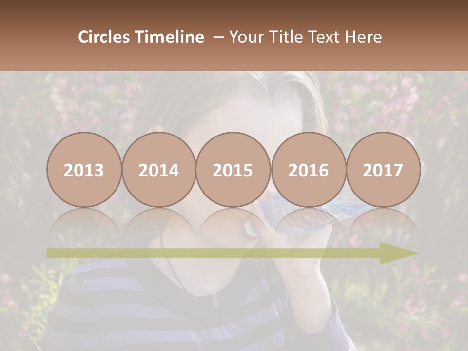 A Young Girl Drinking Water From A Water Bottle PowerPoint Template