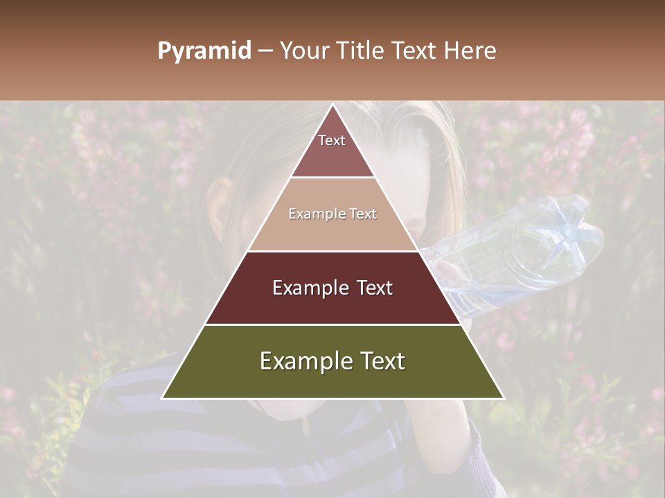 A Young Girl Drinking Water From A Water Bottle PowerPoint Template