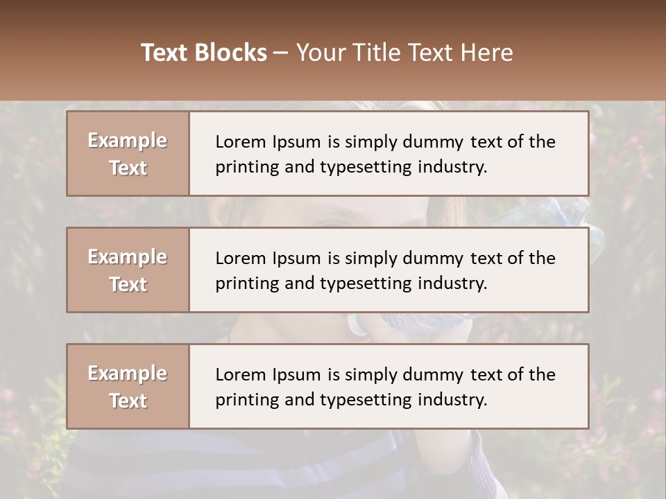 A Young Girl Drinking Water From A Water Bottle PowerPoint Template