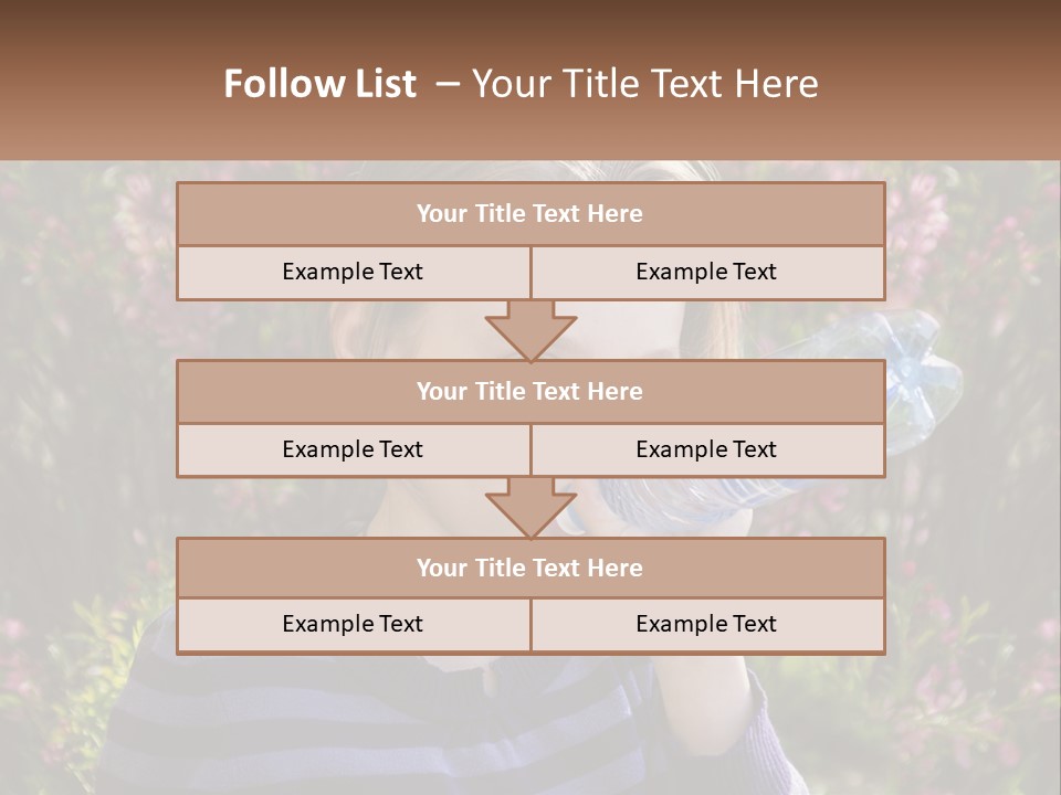 A Young Girl Drinking Water From A Water Bottle PowerPoint Template