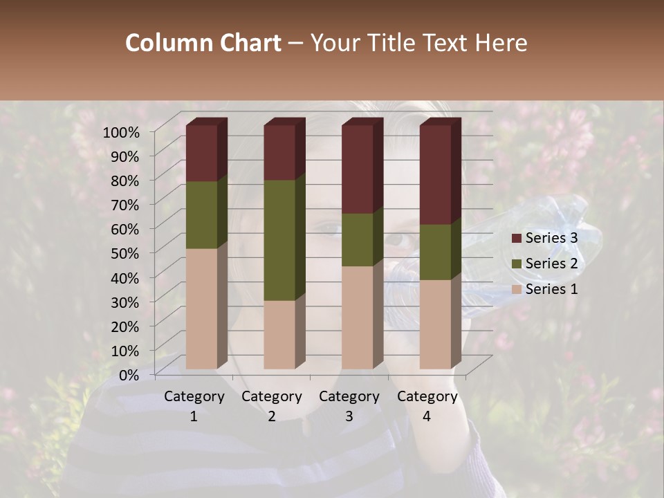 A Young Girl Drinking Water From A Water Bottle PowerPoint Template