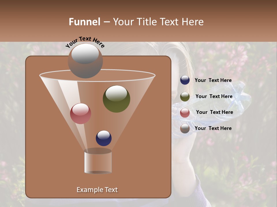 A Young Girl Drinking Water From A Water Bottle PowerPoint Template