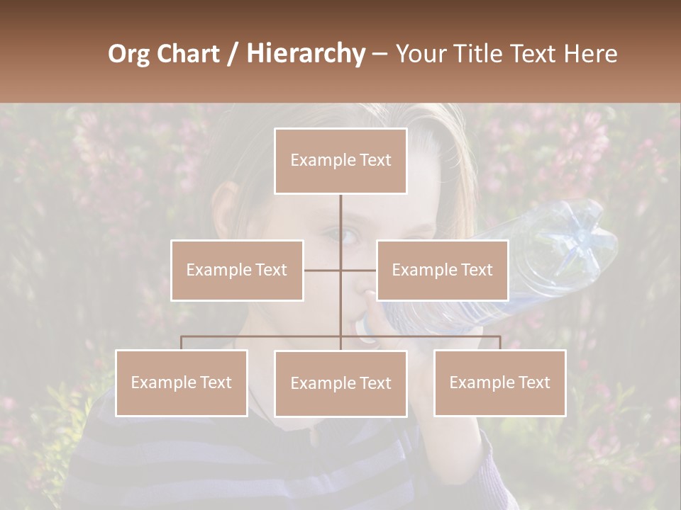 A Young Girl Drinking Water From A Water Bottle PowerPoint Template