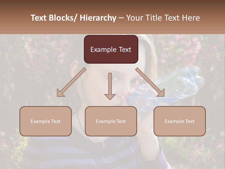 A Young Girl Drinking Water From A Water Bottle PowerPoint Template