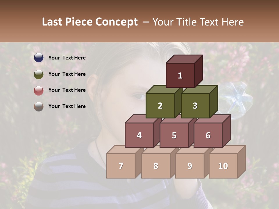 A Young Girl Drinking Water From A Water Bottle PowerPoint Template