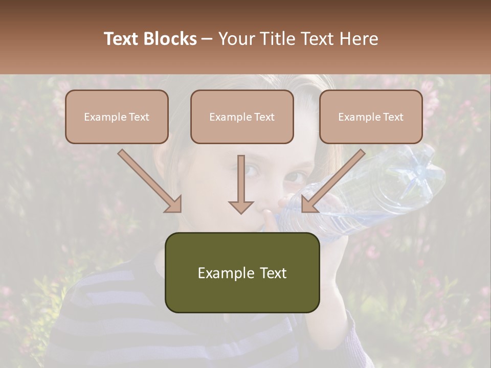 A Young Girl Drinking Water From A Water Bottle PowerPoint Template