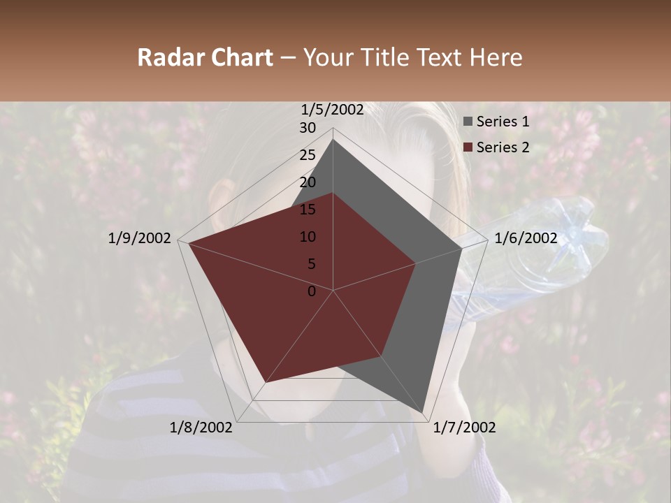 A Young Girl Drinking Water From A Water Bottle PowerPoint Template