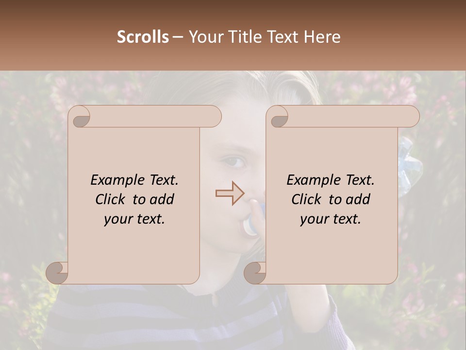 A Young Girl Drinking Water From A Water Bottle PowerPoint Template