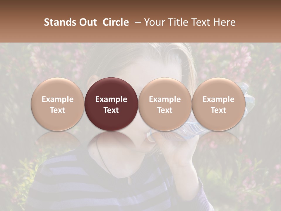 A Young Girl Drinking Water From A Water Bottle PowerPoint Template