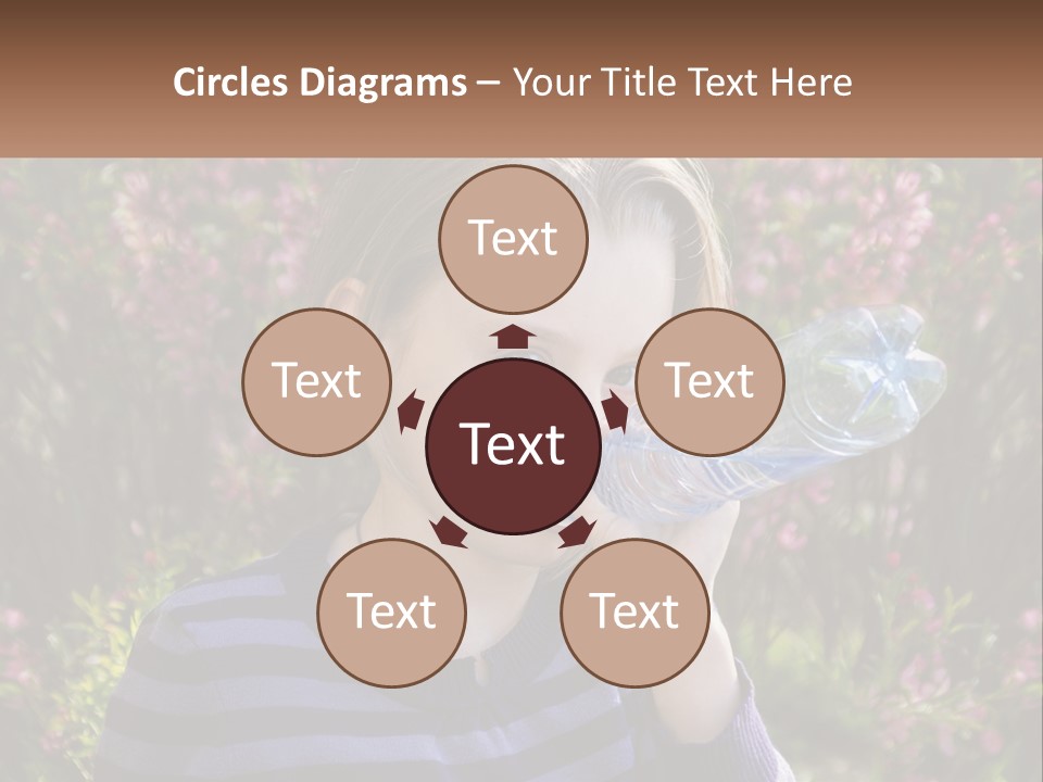 A Young Girl Drinking Water From A Water Bottle PowerPoint Template