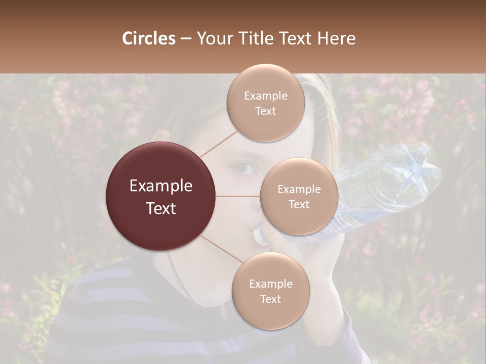 A Young Girl Drinking Water From A Water Bottle PowerPoint Template