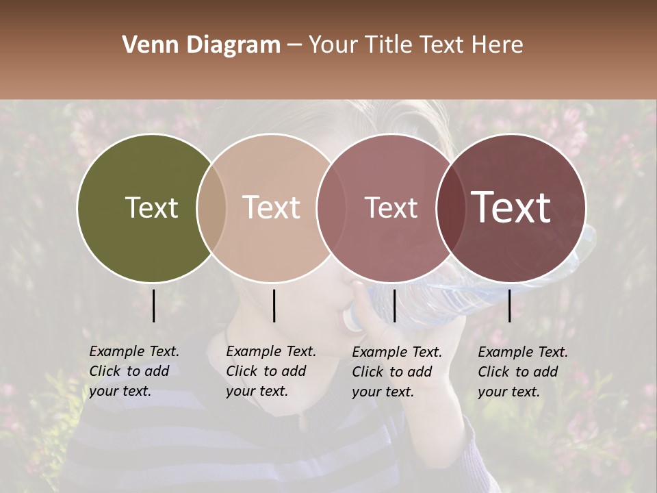 A Young Girl Drinking Water From A Water Bottle PowerPoint Template