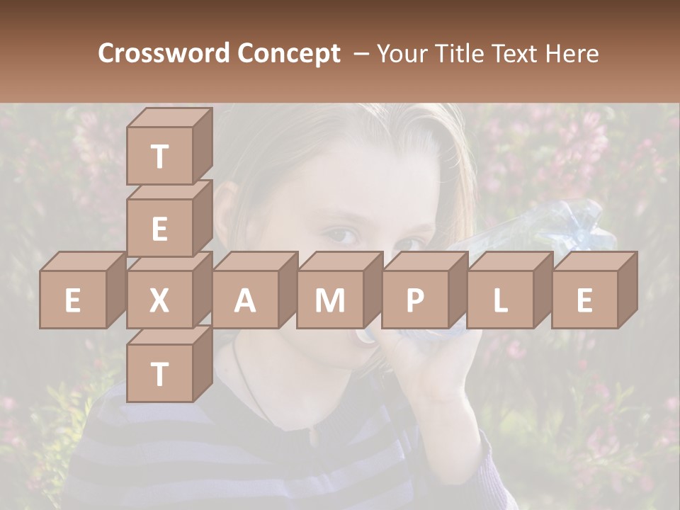 A Young Girl Drinking Water From A Water Bottle PowerPoint Template