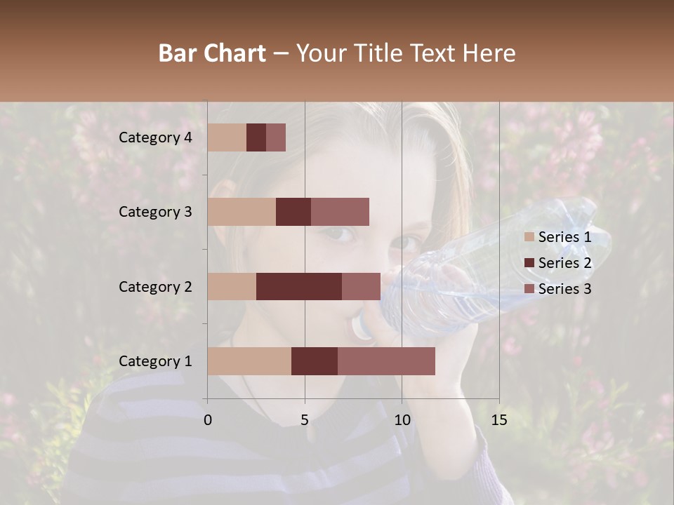 A Young Girl Drinking Water From A Water Bottle PowerPoint Template