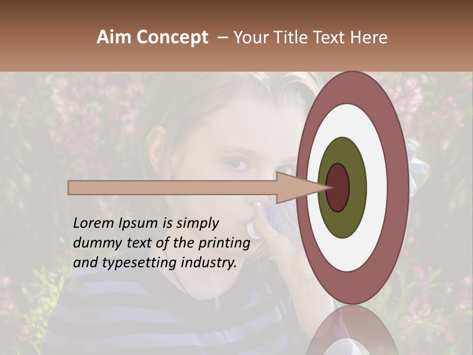 A Young Girl Drinking Water From A Water Bottle PowerPoint Template