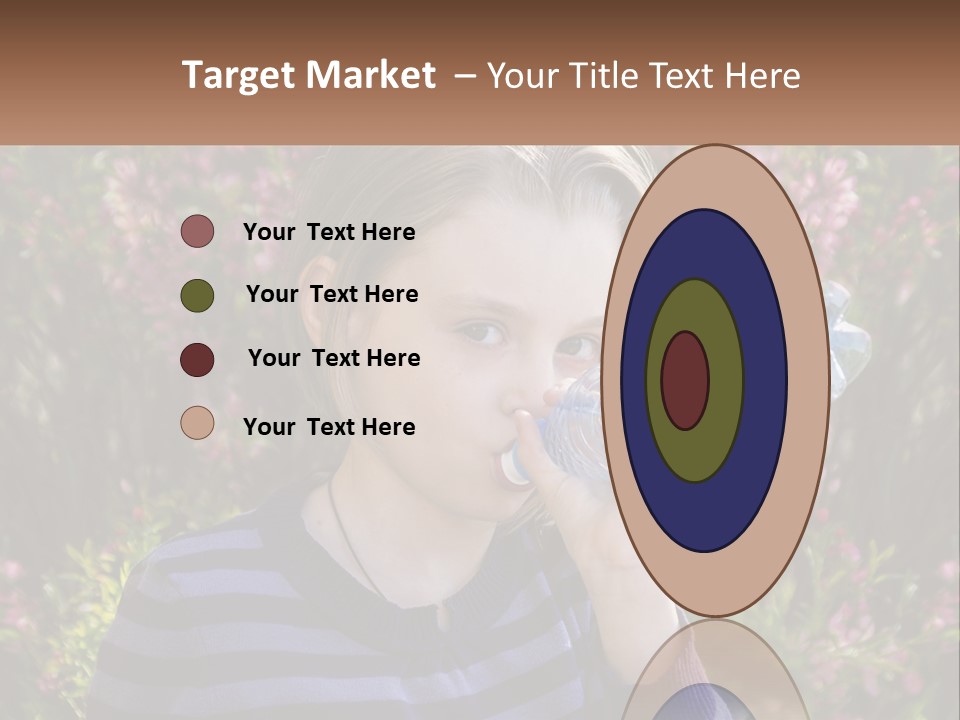 A Young Girl Drinking Water From A Water Bottle PowerPoint Template