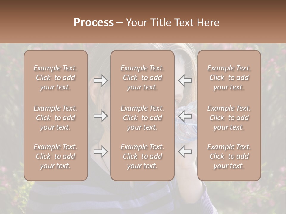 A Young Girl Drinking Water From A Water Bottle PowerPoint Template