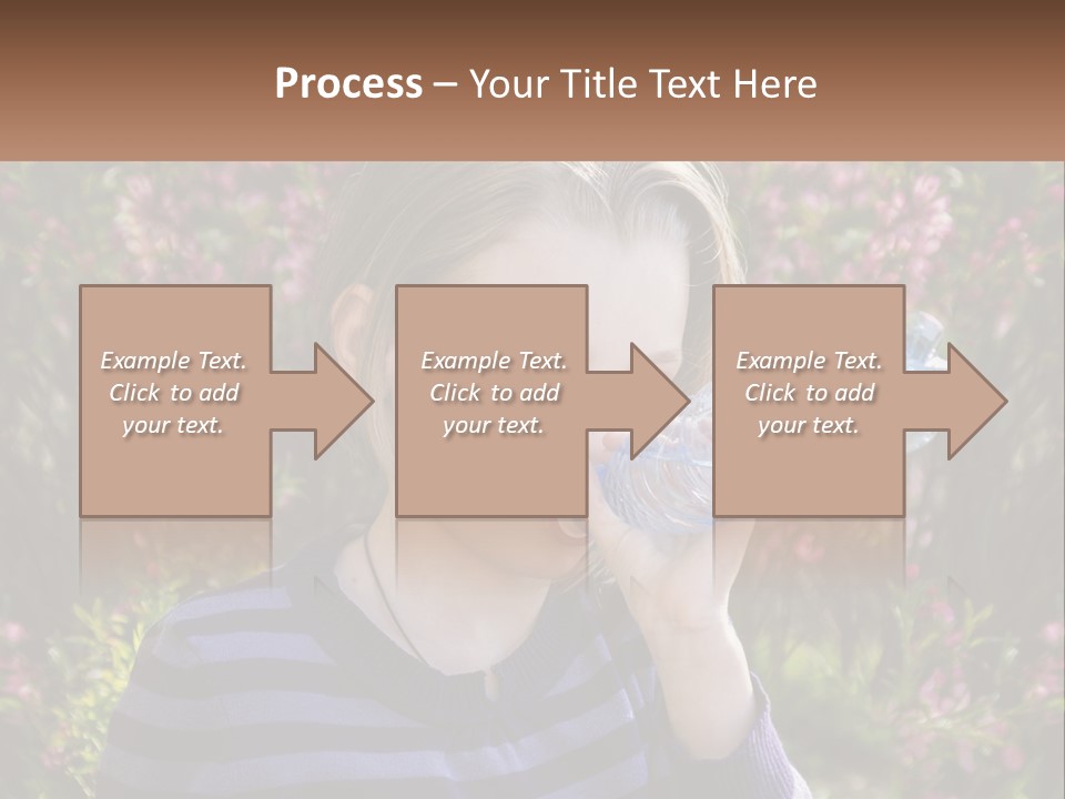 A Young Girl Drinking Water From A Water Bottle PowerPoint Template