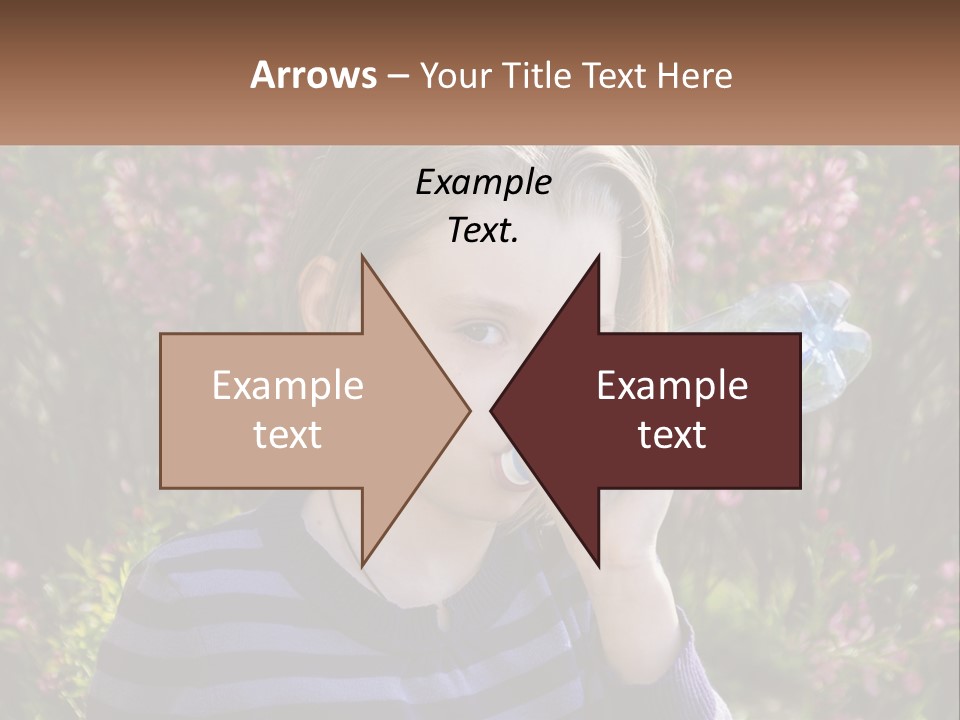 A Young Girl Drinking Water From A Water Bottle PowerPoint Template