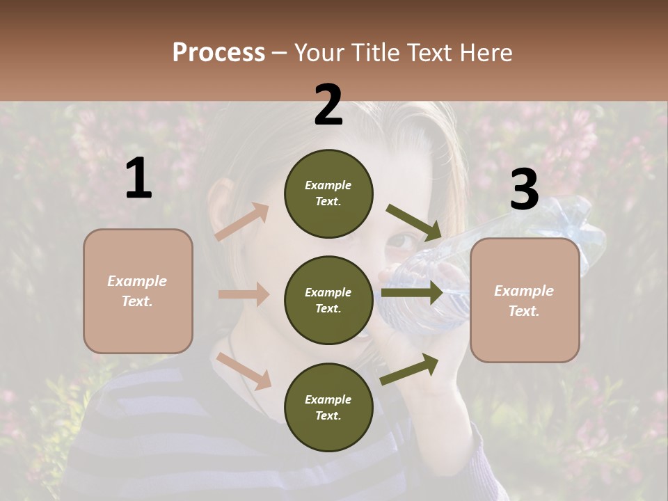 A Young Girl Drinking Water From A Water Bottle PowerPoint Template