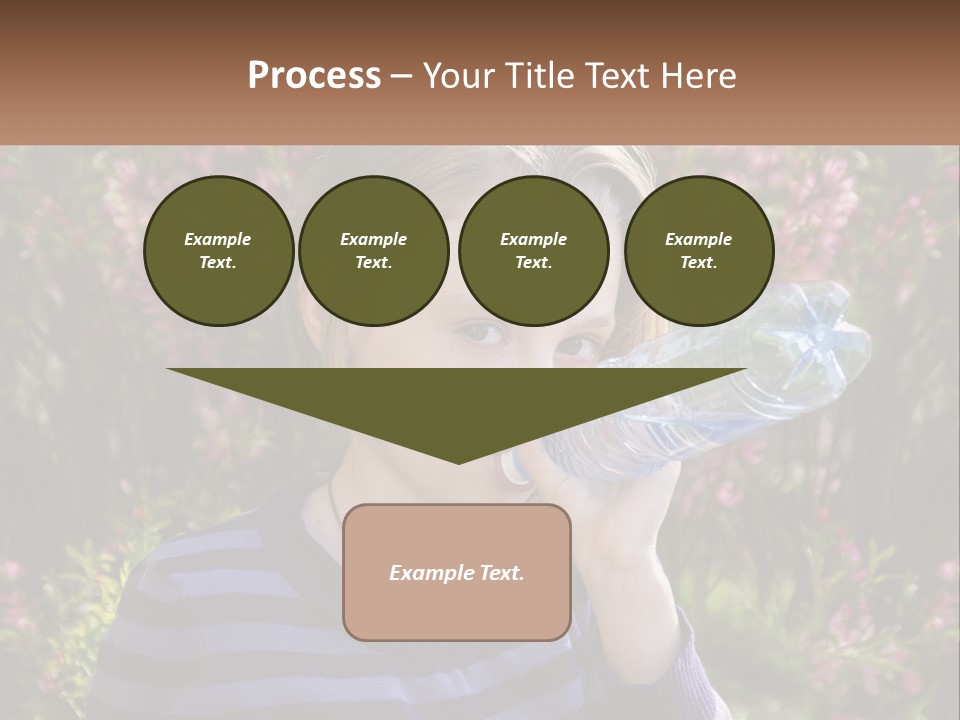 A Young Girl Drinking Water From A Water Bottle PowerPoint Template