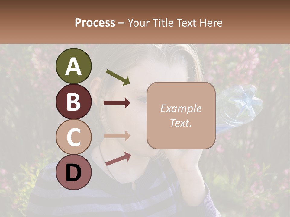 A Young Girl Drinking Water From A Water Bottle PowerPoint Template