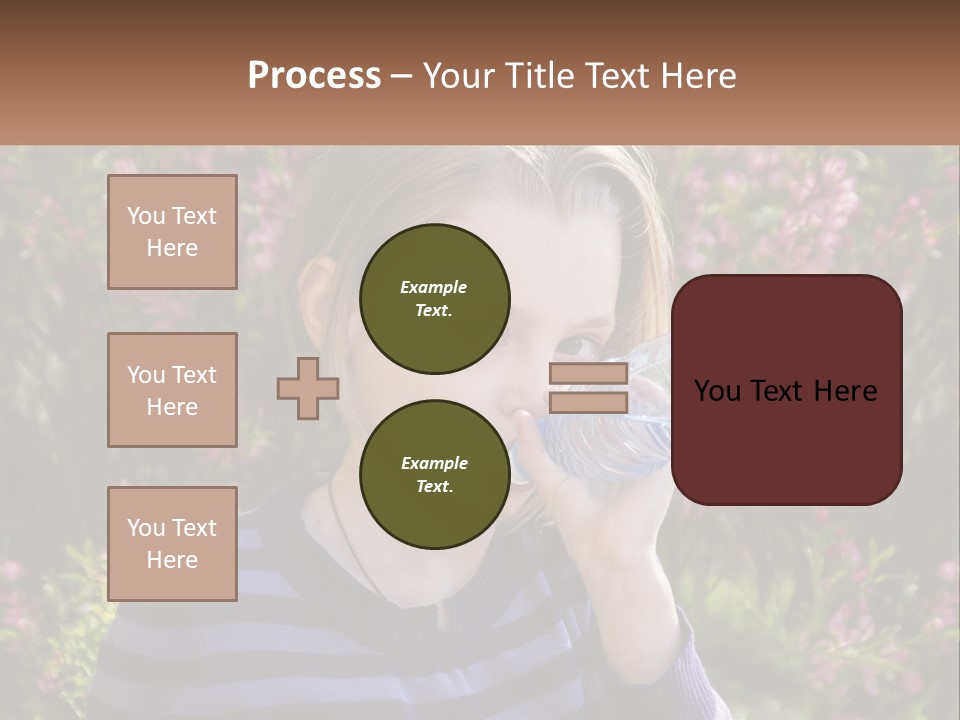 A Young Girl Drinking Water From A Water Bottle PowerPoint Template