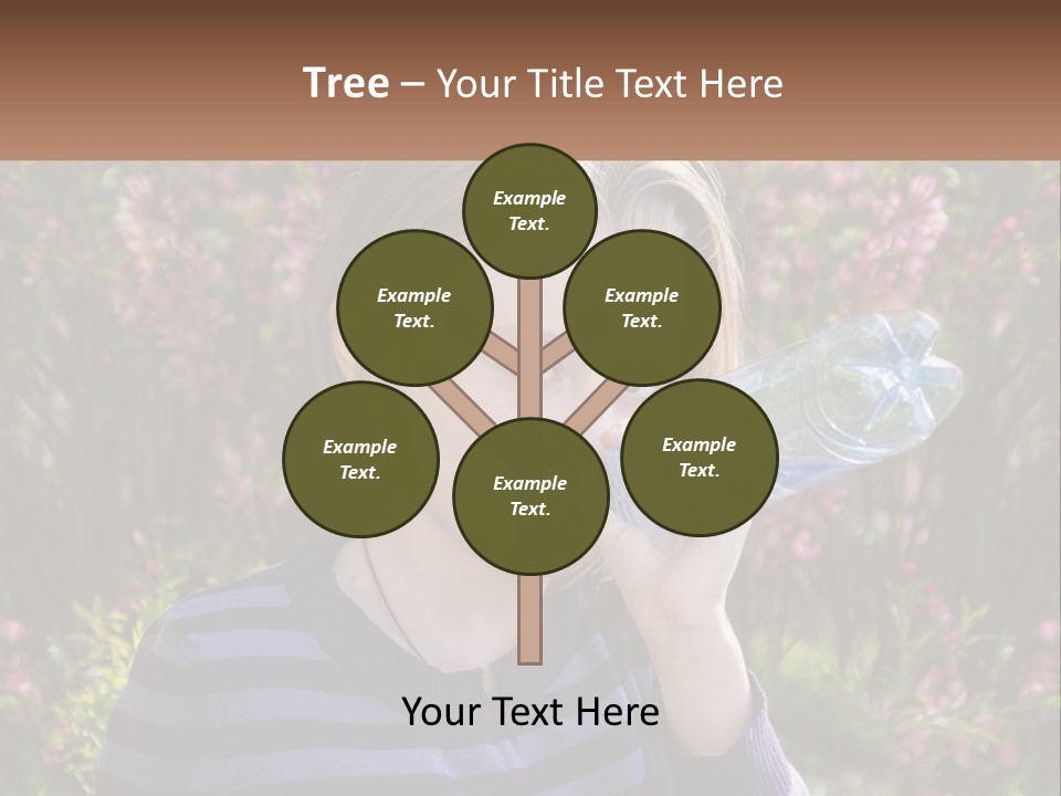 A Young Girl Drinking Water From A Water Bottle PowerPoint Template