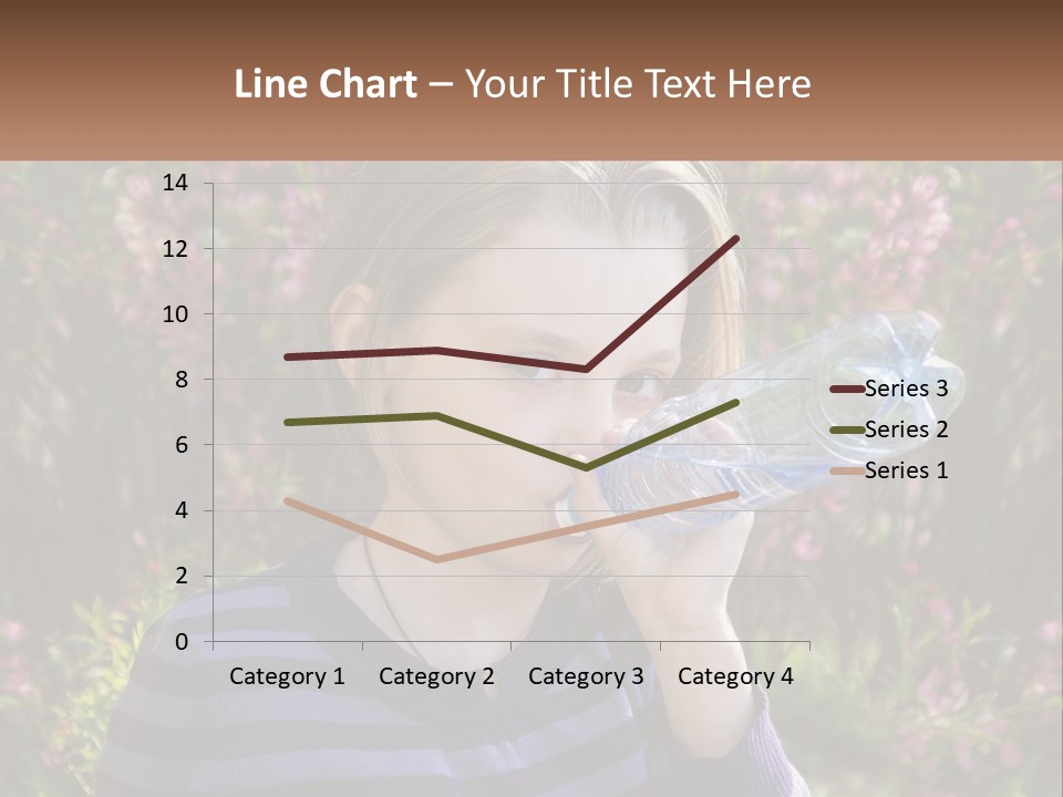 A Young Girl Drinking Water From A Water Bottle PowerPoint Template