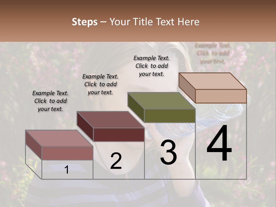 A Young Girl Drinking Water From A Water Bottle PowerPoint Template