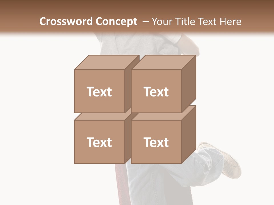 A Young Boy Standing On A Skateboard With His Arms In The Air PowerPoint Template