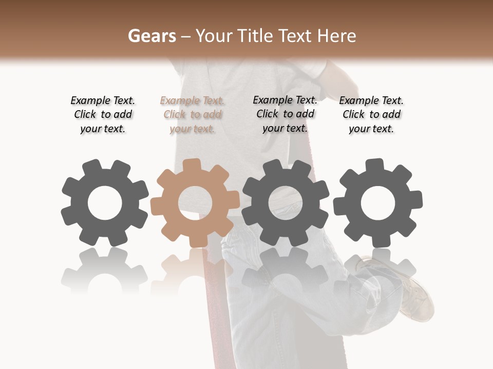 A Young Boy Standing On A Skateboard With His Arms In The Air PowerPoint Template