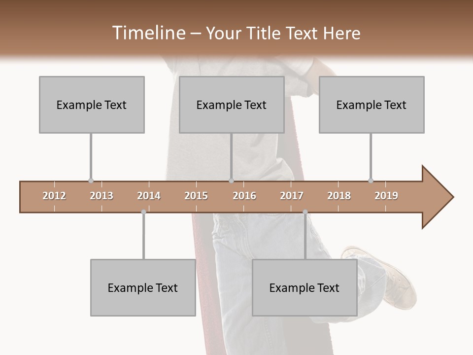 A Young Boy Standing On A Skateboard With His Arms In The Air PowerPoint Template