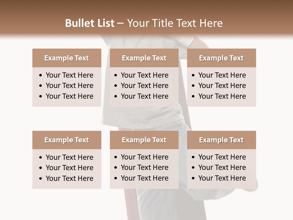 A Young Boy Standing On A Skateboard With His Arms In The Air PowerPoint Template