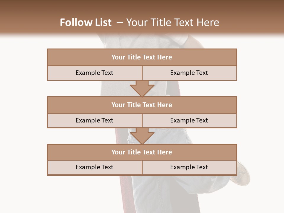 A Young Boy Standing On A Skateboard With His Arms In The Air PowerPoint Template