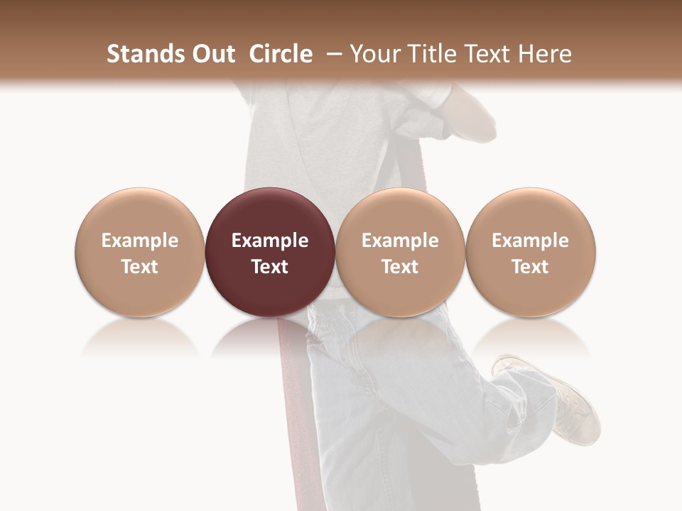 A Young Boy Standing On A Skateboard With His Arms In The Air PowerPoint Template