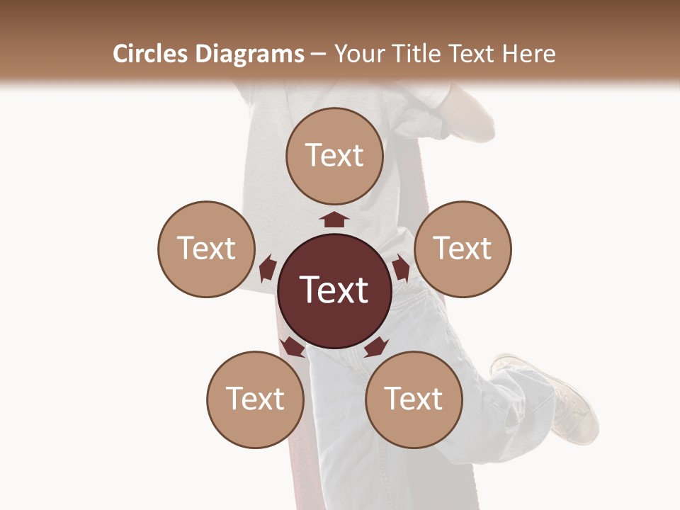 A Young Boy Standing On A Skateboard With His Arms In The Air PowerPoint Template