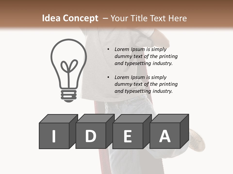 A Young Boy Standing On A Skateboard With His Arms In The Air PowerPoint Template