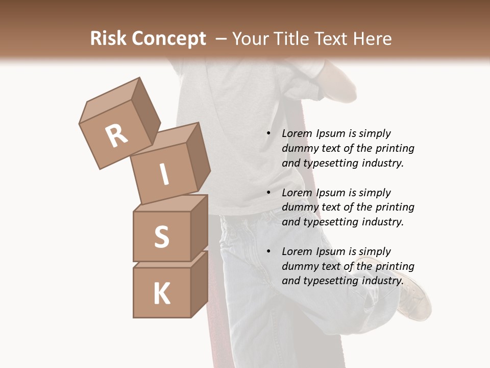 A Young Boy Standing On A Skateboard With His Arms In The Air PowerPoint Template