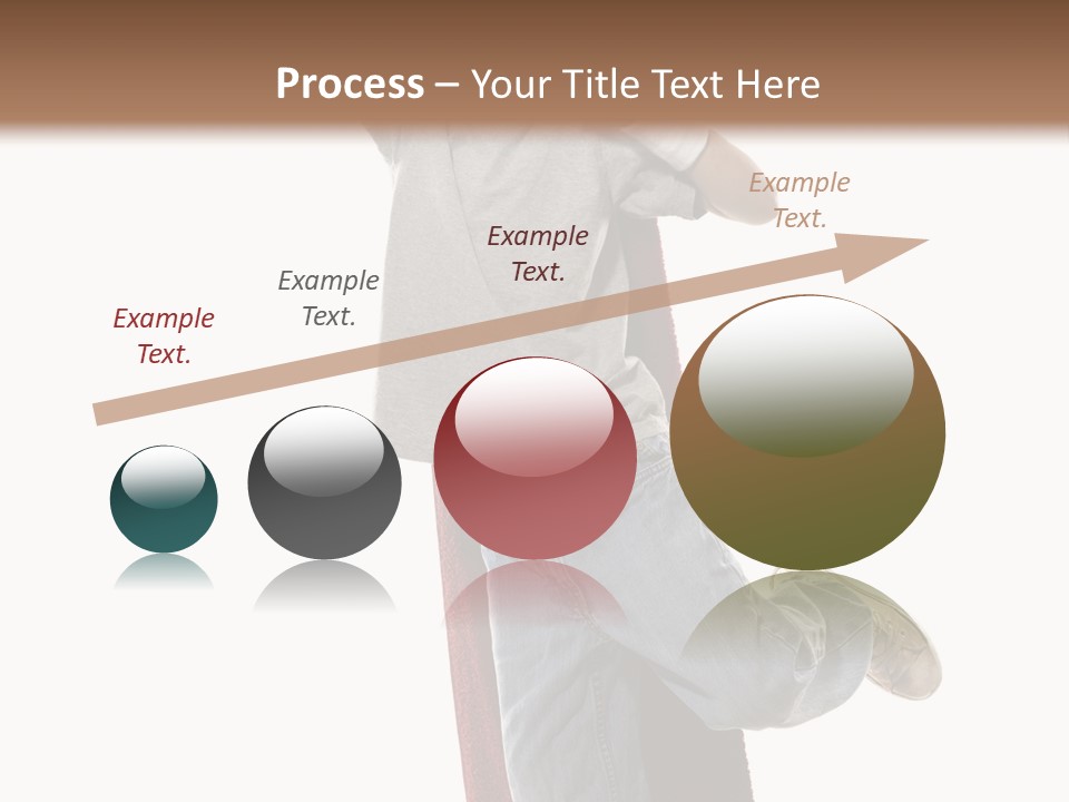 A Young Boy Standing On A Skateboard With His Arms In The Air PowerPoint Template