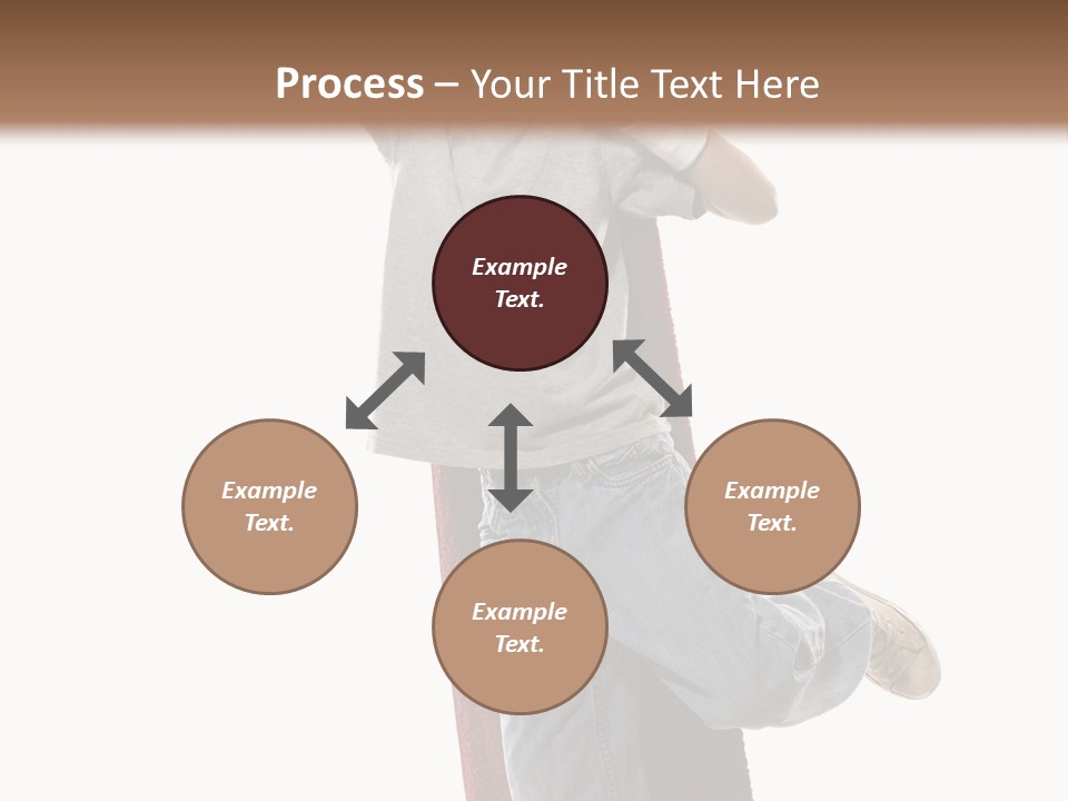 A Young Boy Standing On A Skateboard With His Arms In The Air PowerPoint Template