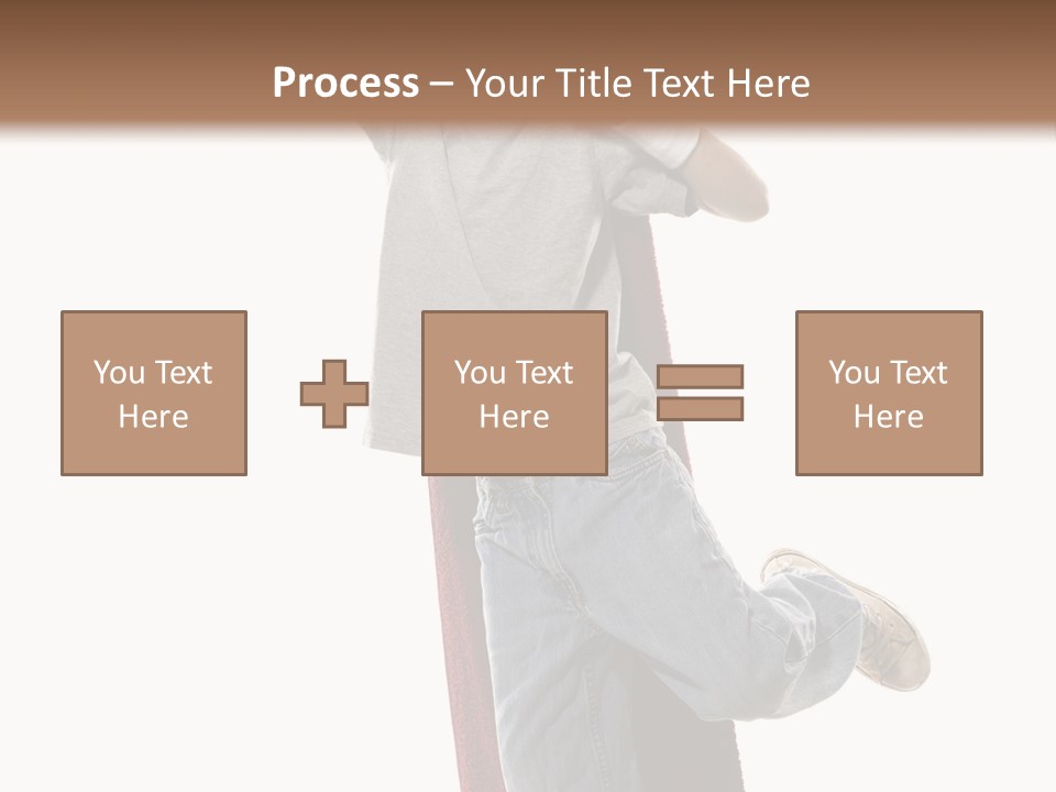 A Young Boy Standing On A Skateboard With His Arms In The Air PowerPoint Template