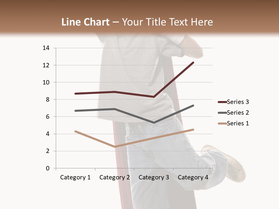 A Young Boy Standing On A Skateboard With His Arms In The Air PowerPoint Template