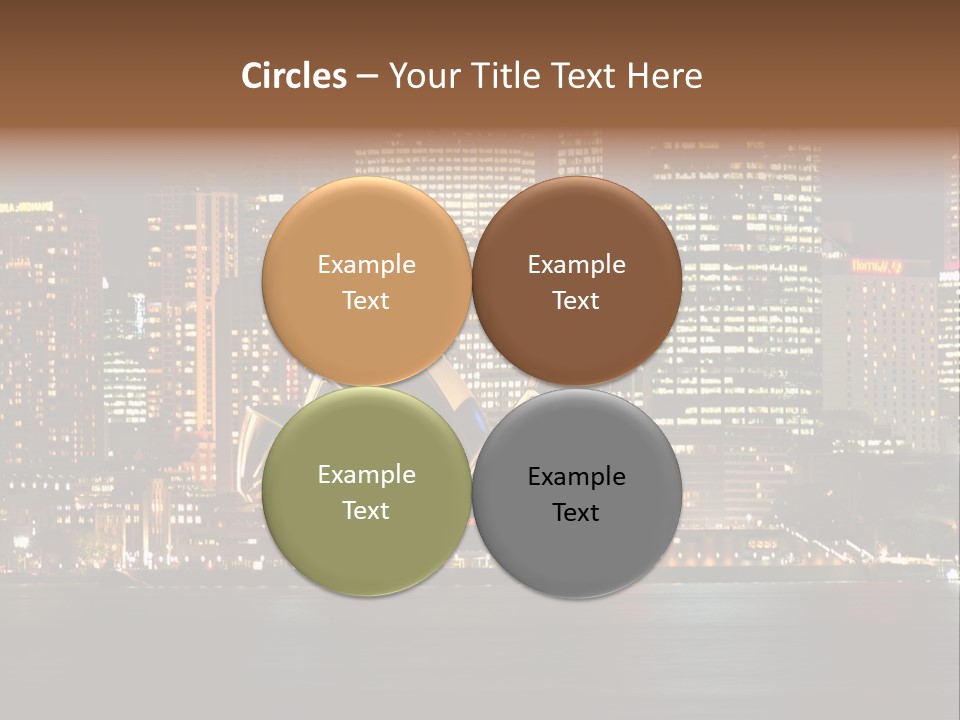 A Picture Of A City At Night With The Sydney Opera House In The Foreground PowerPoint Template