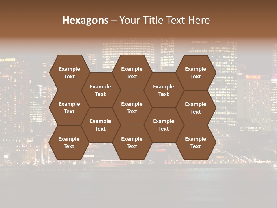 A Picture Of A City At Night With The Sydney Opera House In The Foreground PowerPoint Template