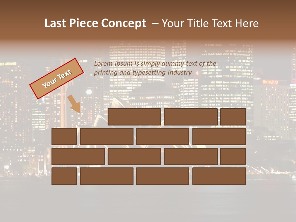 A Picture Of A City At Night With The Sydney Opera House In The Foreground PowerPoint Template